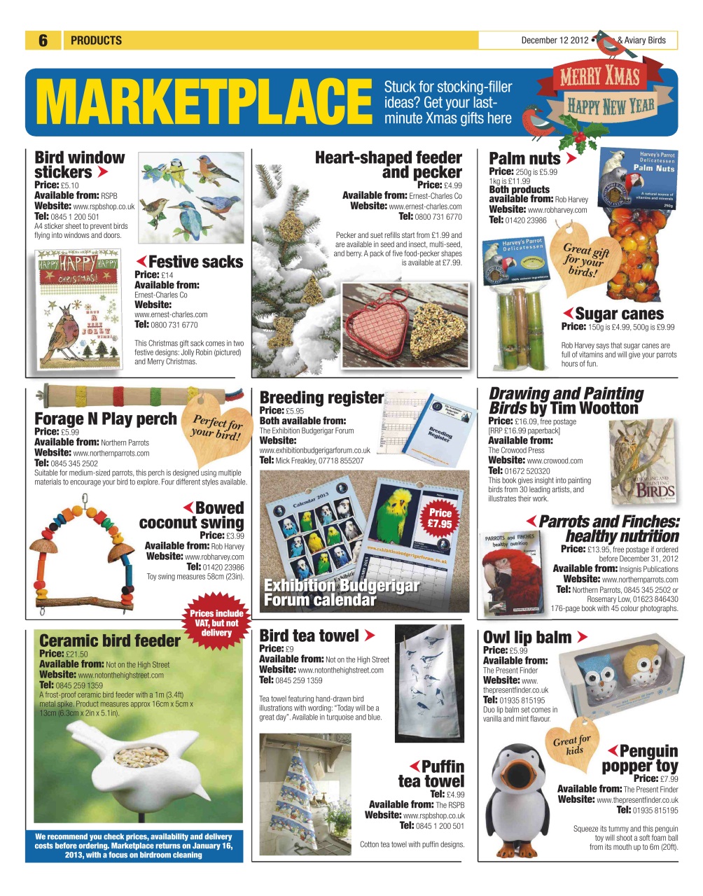 Cage & Aviary Birds Preview Pages