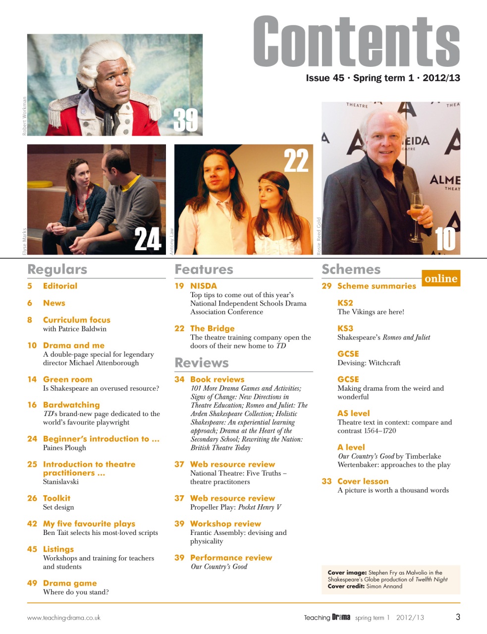 Drama and Theatre Preview Pages
