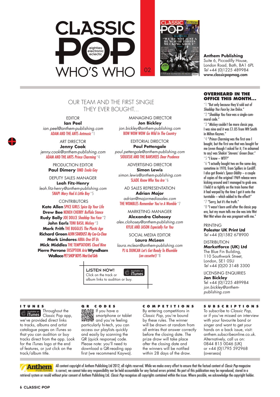 Classic Pop Preview Pages