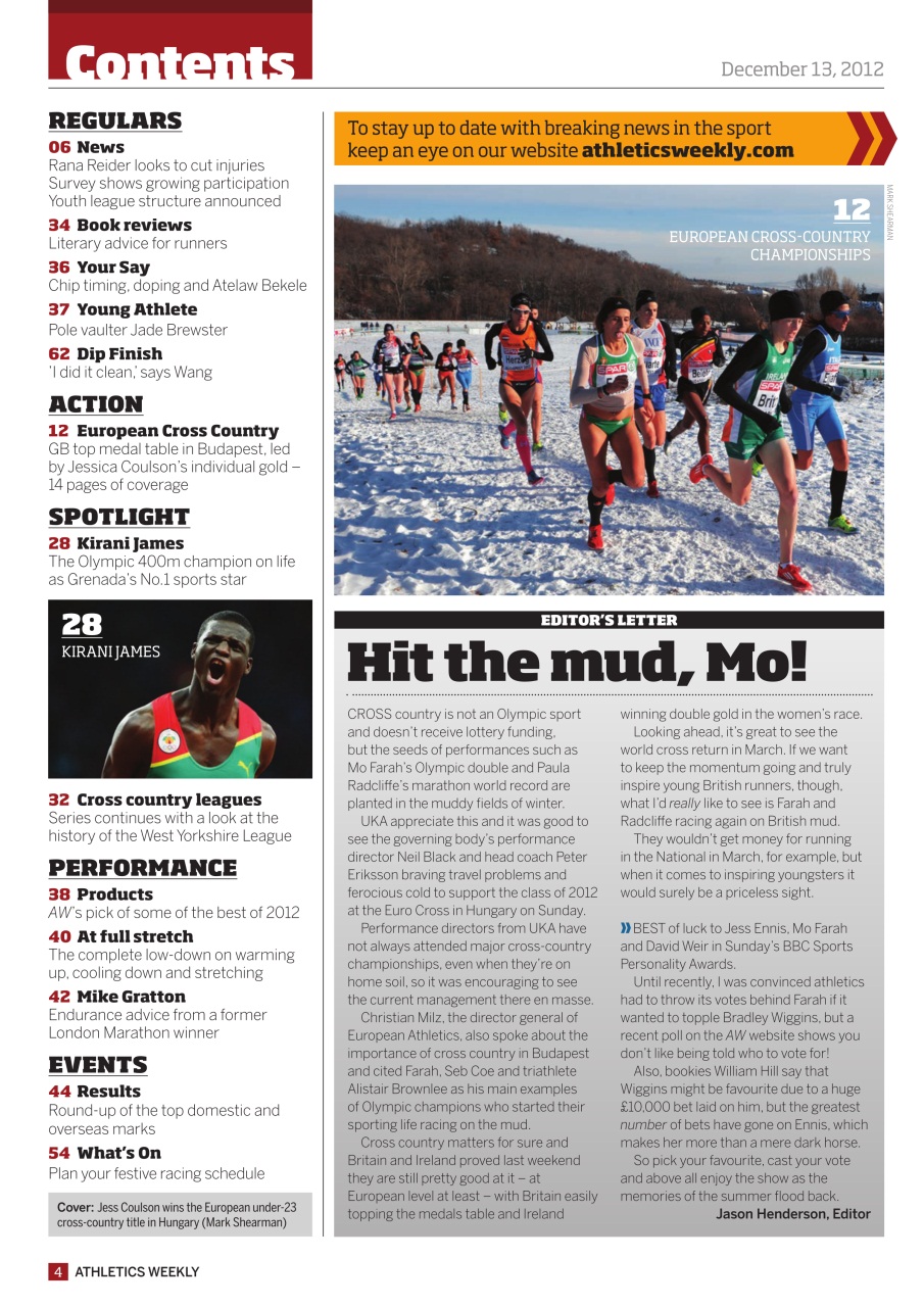 AW – Athletics Weekly Magazine Preview Pages