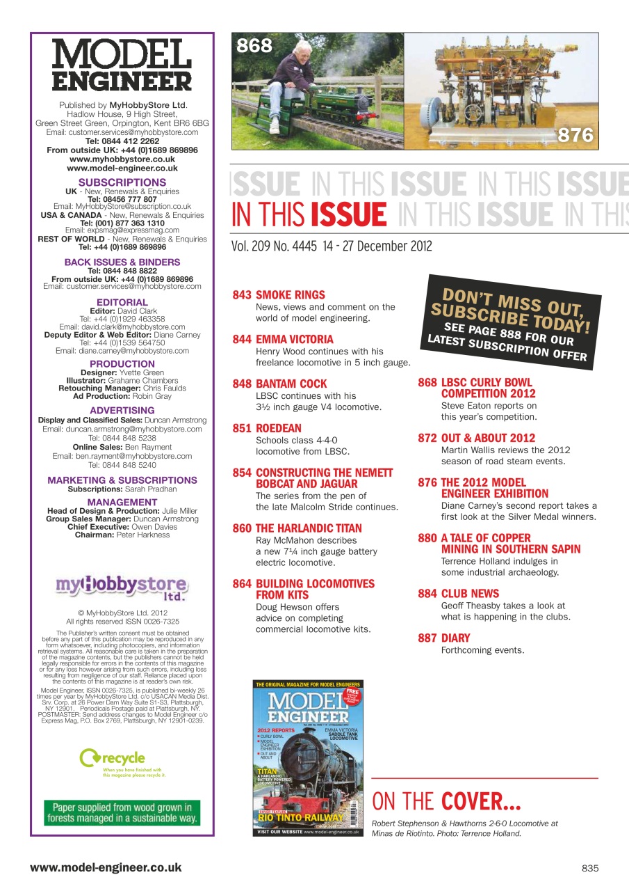 Model Engineer Preview Pages