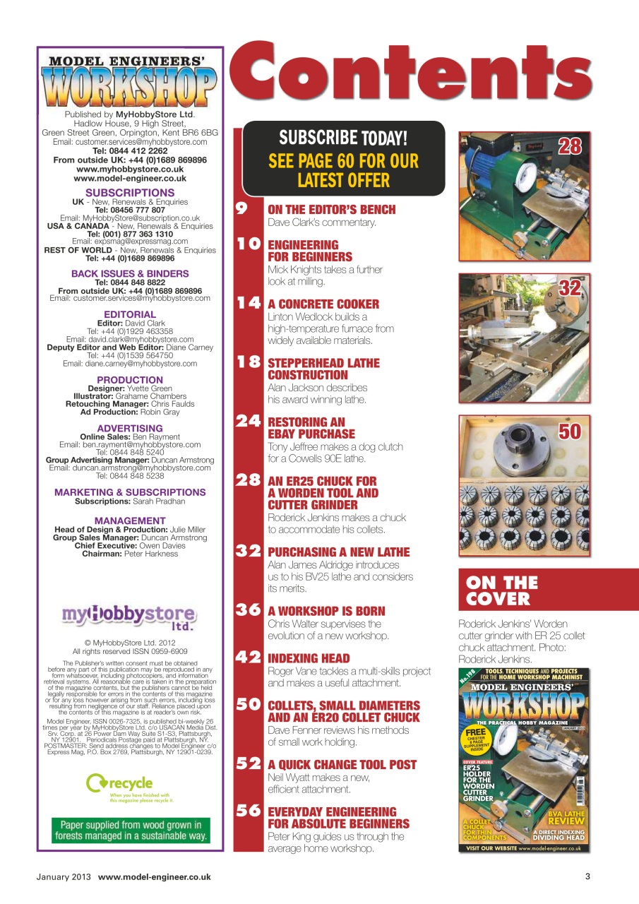 Model Engineer & Workshop Magazine Preview Pages