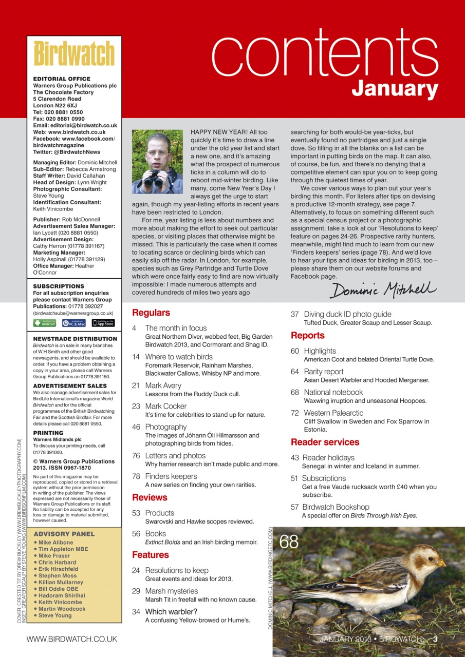 Birdwatch Magazine Preview Pages