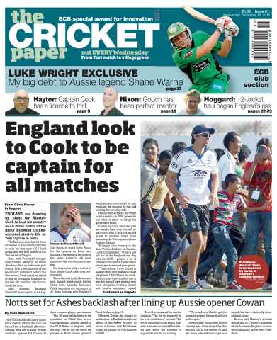 The Cricket Paper issue Wednesday December 12 2012