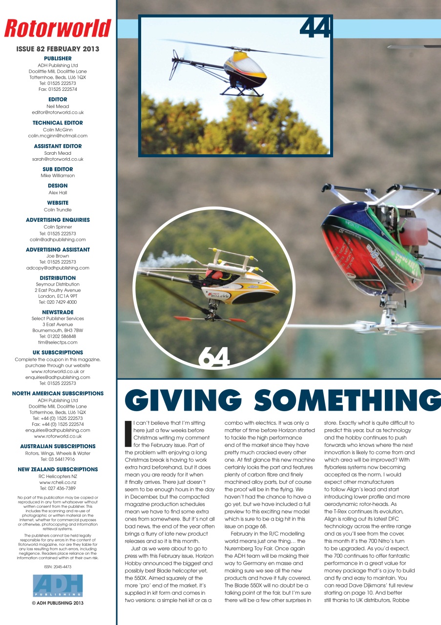 Radio Control Rotor World Preview Pages