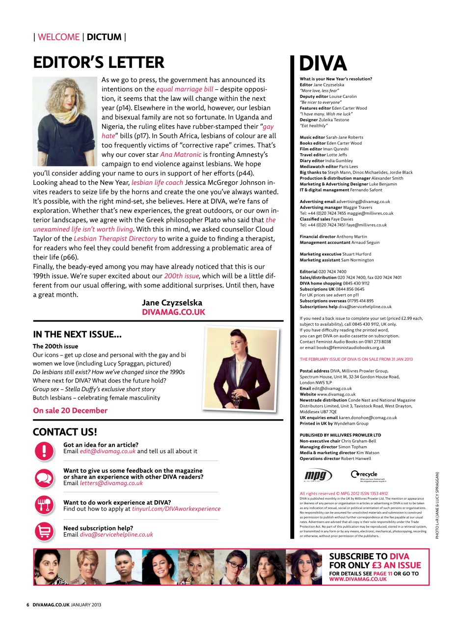 DIVA Magazine Preview Pages