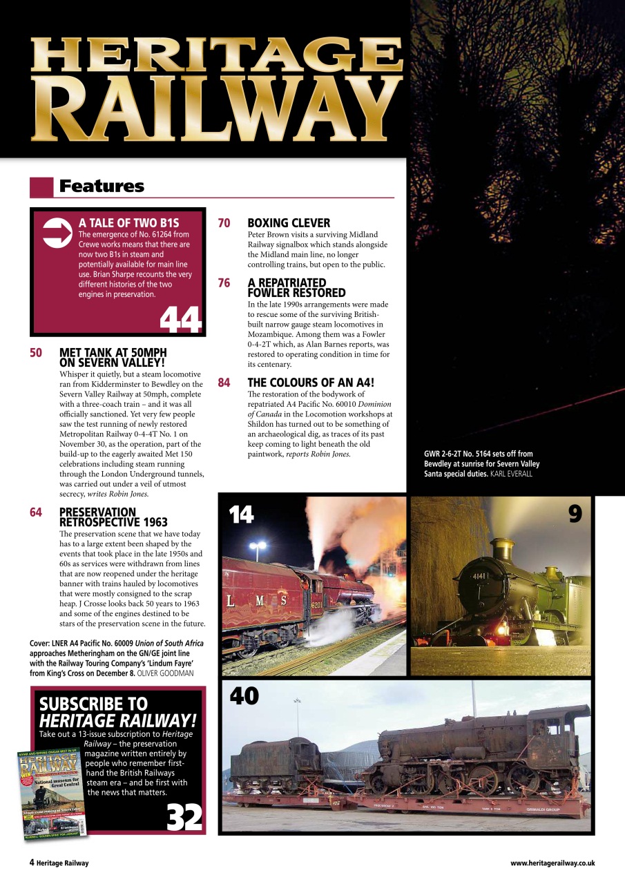 Heritage Railway Preview Pages