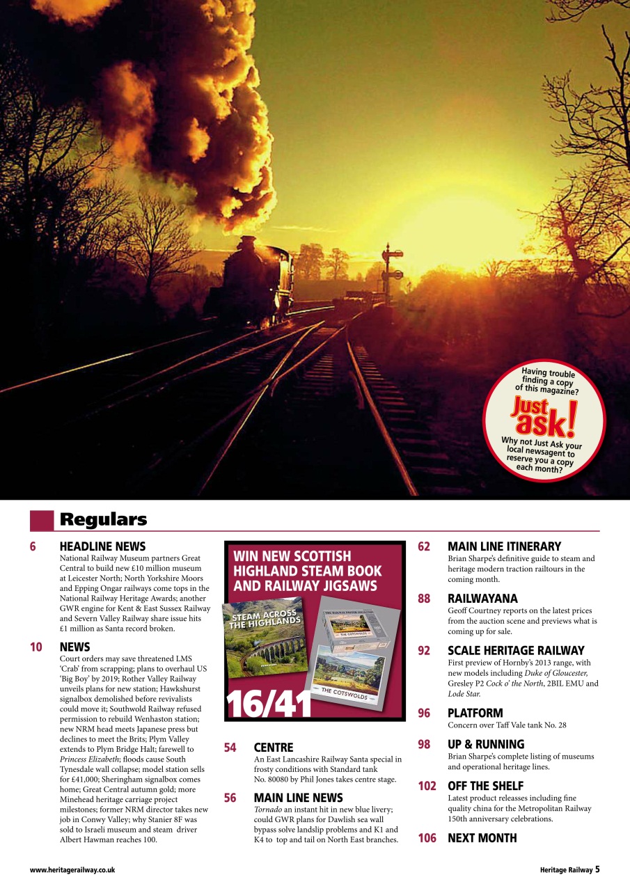 Heritage Railway Preview Pages