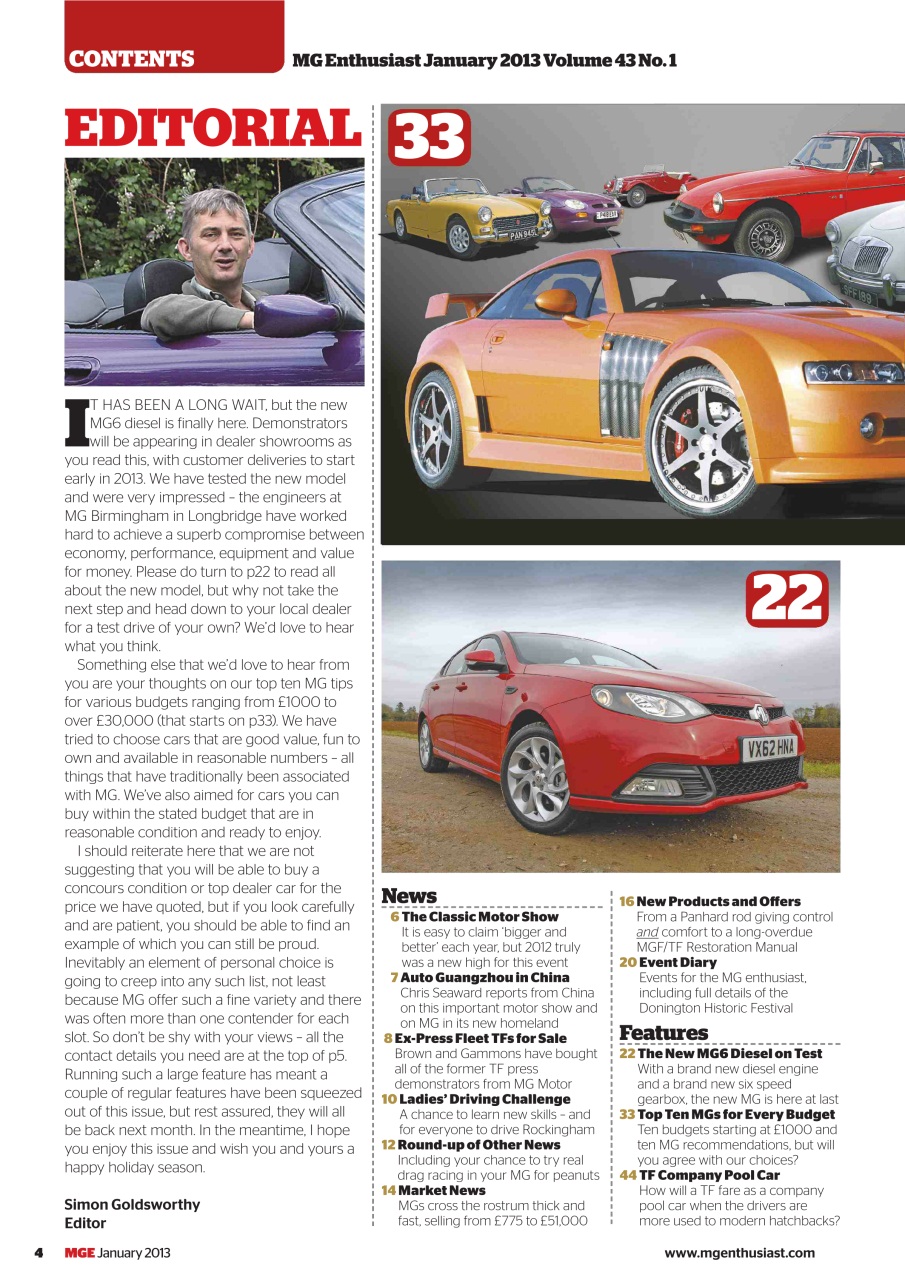 MG Enthusiast Preview Pages