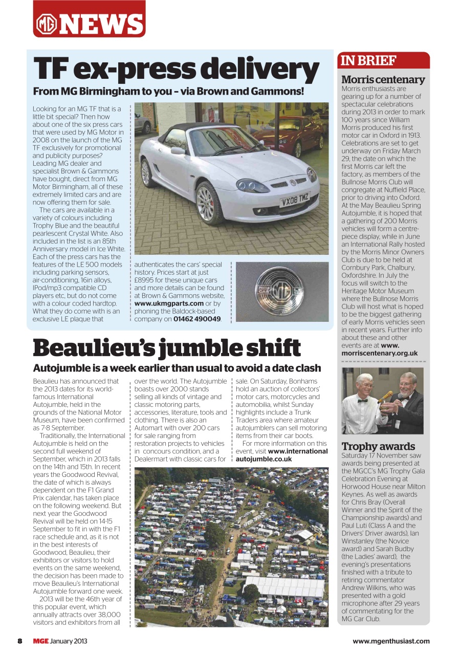 MG Enthusiast Preview Pages