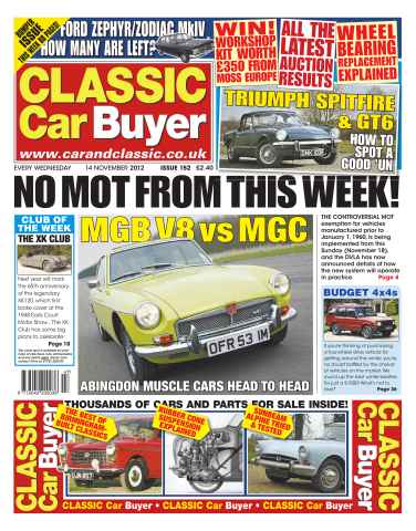 Classic Car Buyer issue November 14 2012