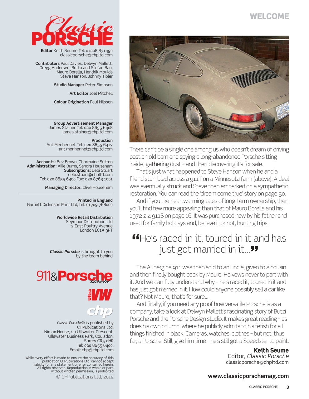 Classic Porsche Preview Pages