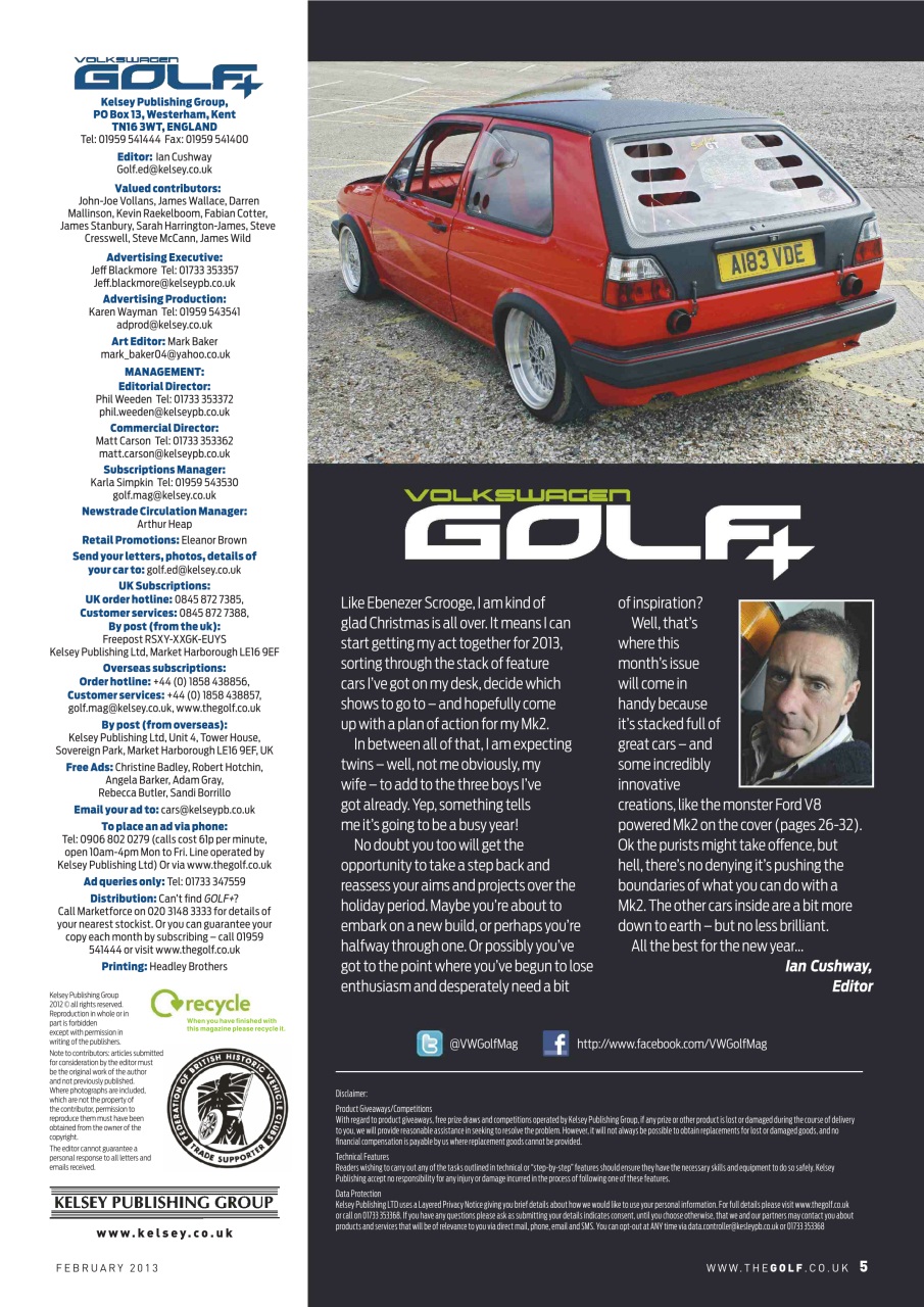 Volkswagen Golf + Preview Pages