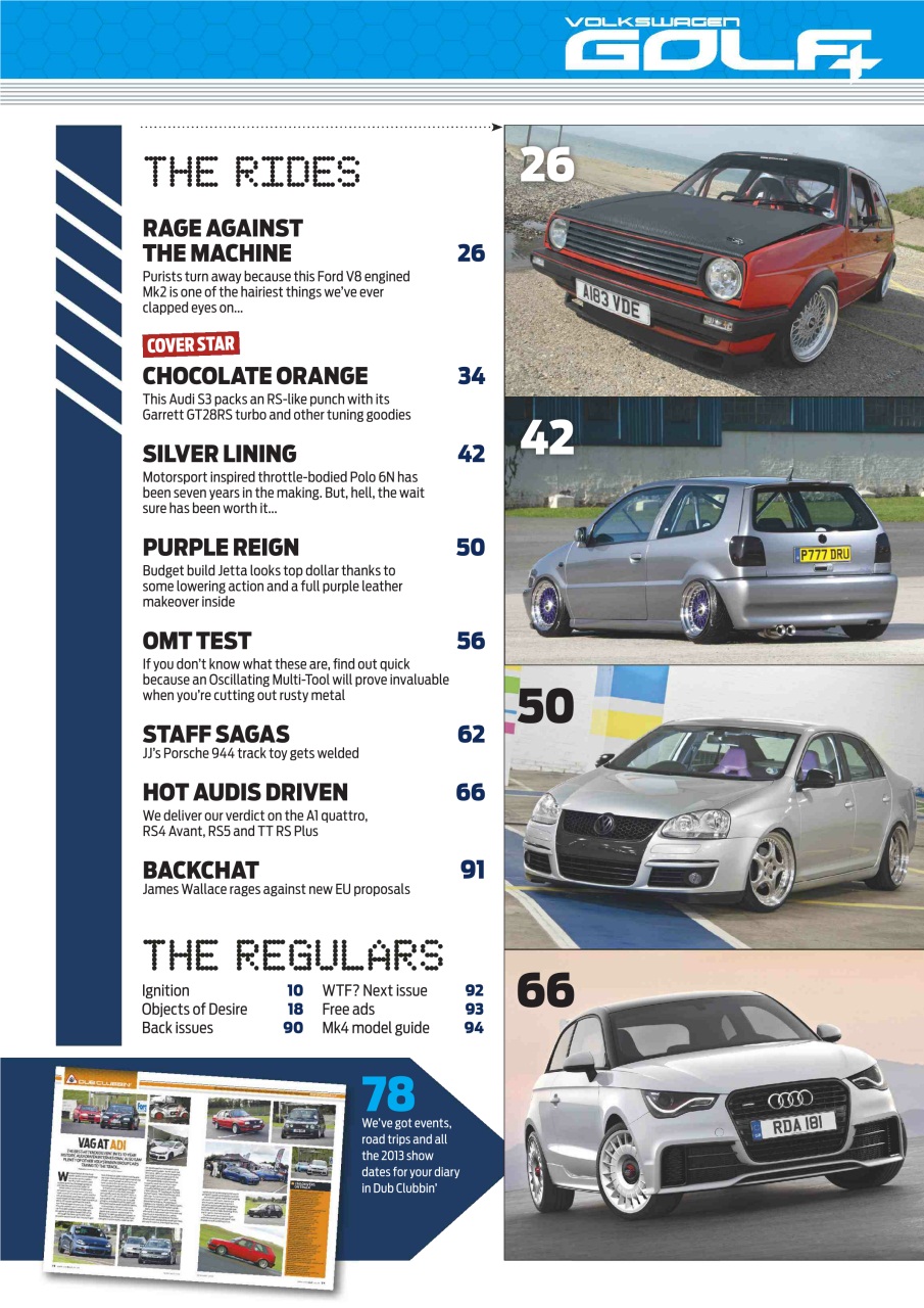 Volkswagen Golf + Preview Pages