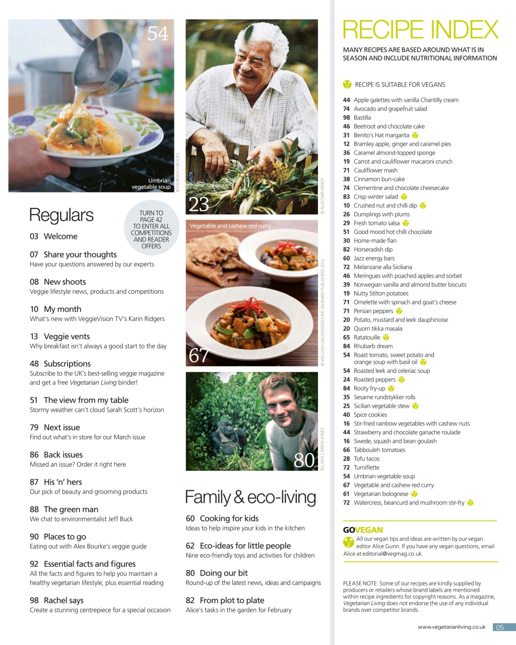 Vegetarian Living Preview Pages