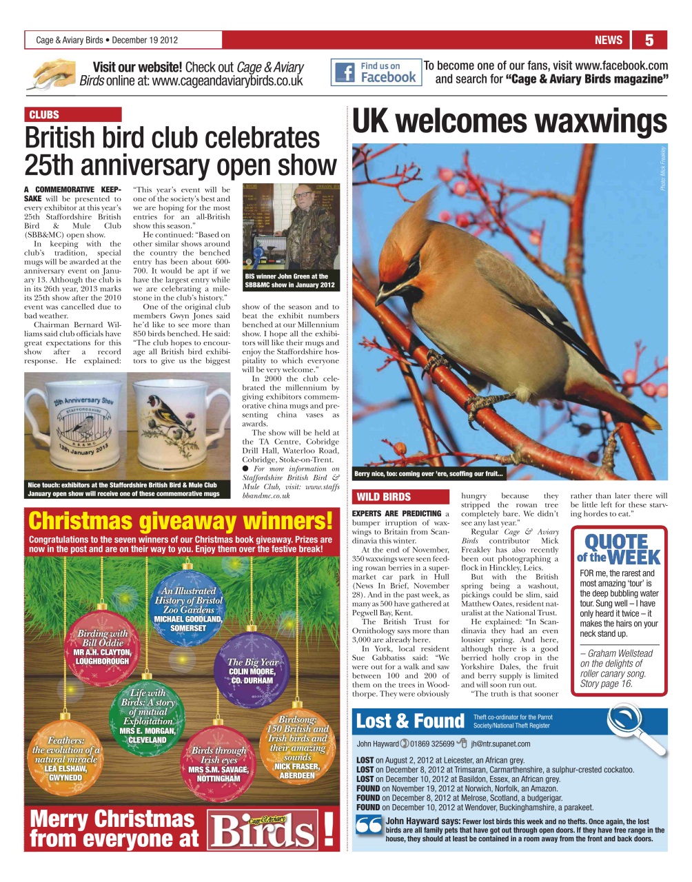 Cage & Aviary Birds Preview Pages