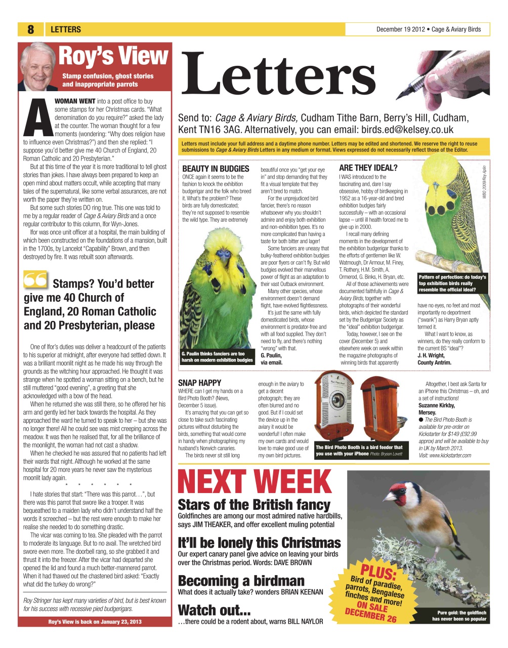 Cage & Aviary Birds Preview Pages