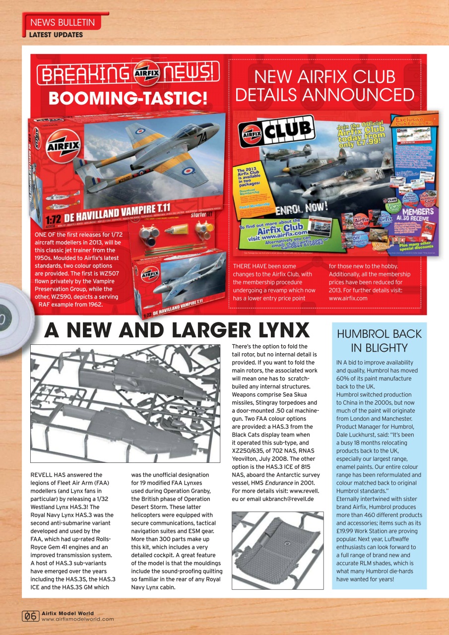 Airfix Model World Preview Pages