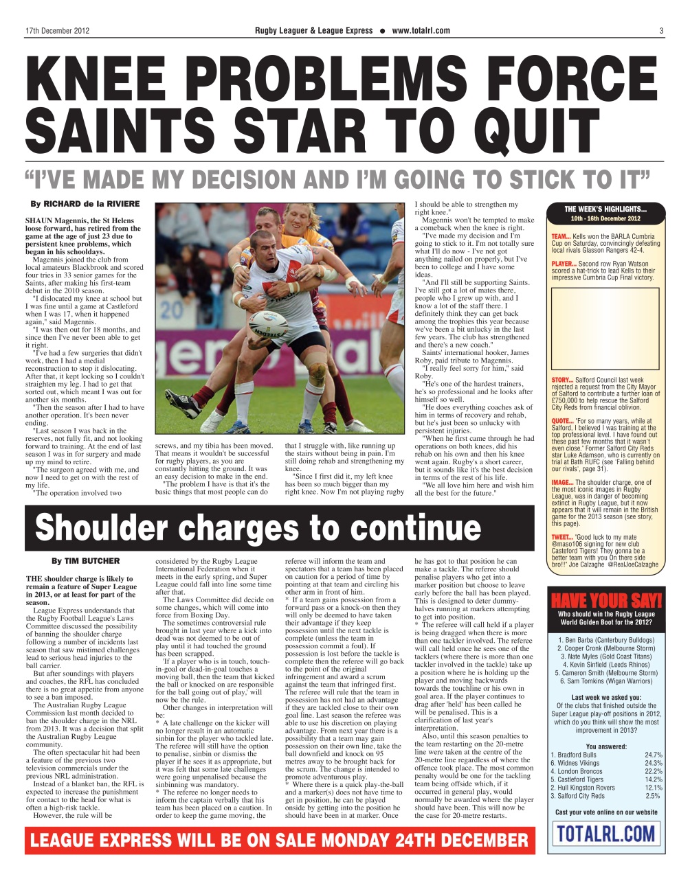 League Express Preview Pages