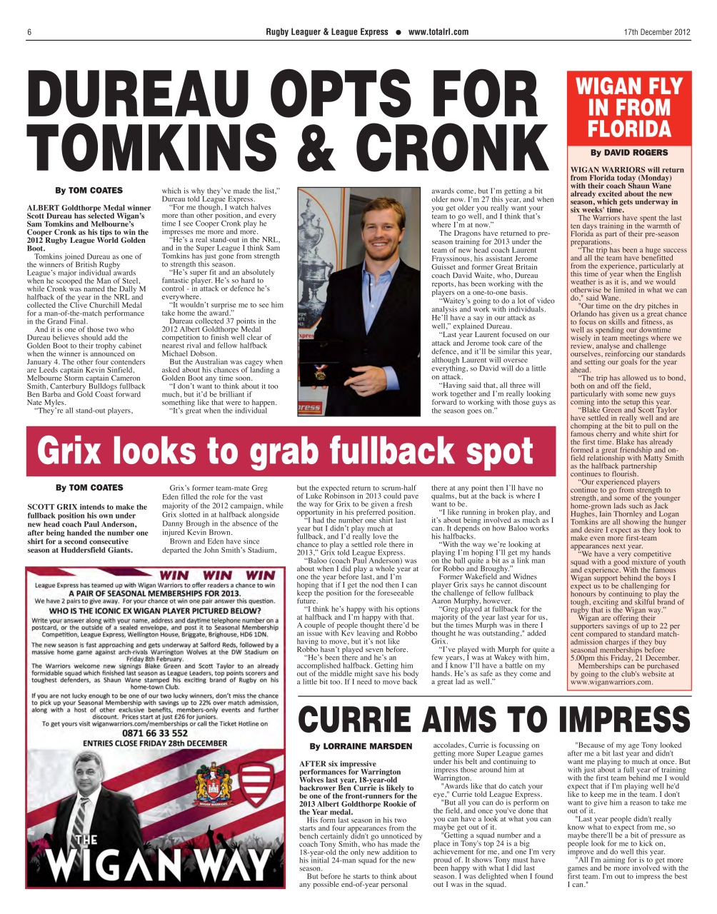 League Express Preview Pages