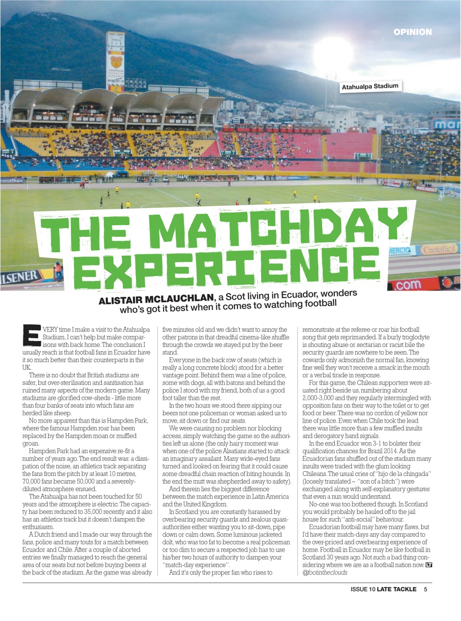 Late Tackle Football Magazine Preview Pages