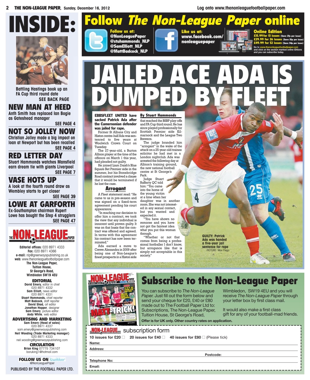 The Non-League Football Paper Preview Pages