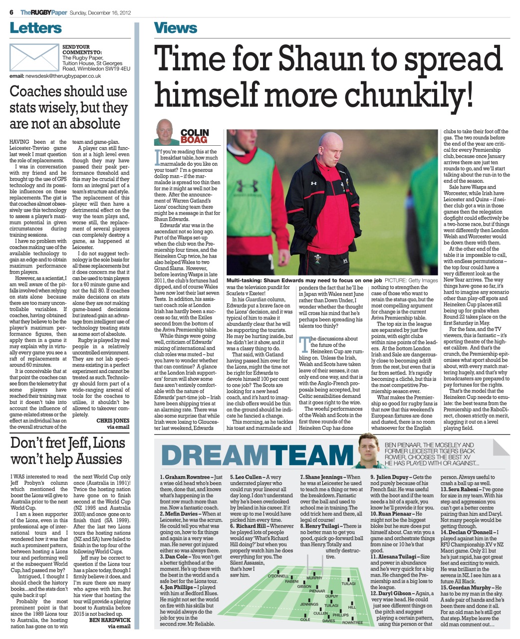 The Rugby Paper Preview Pages