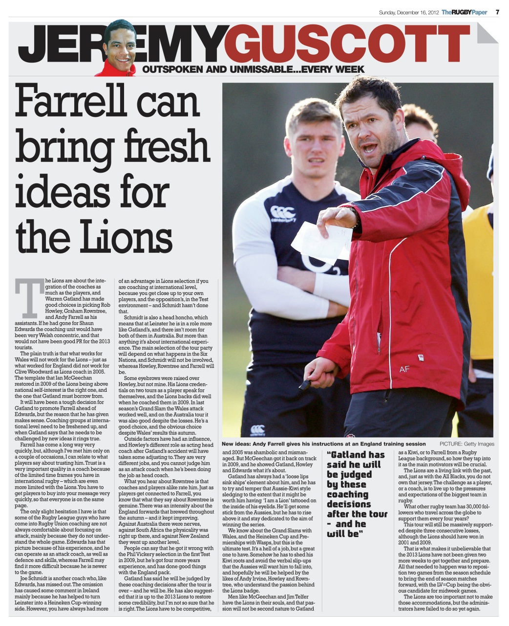 The Rugby Paper Preview Pages