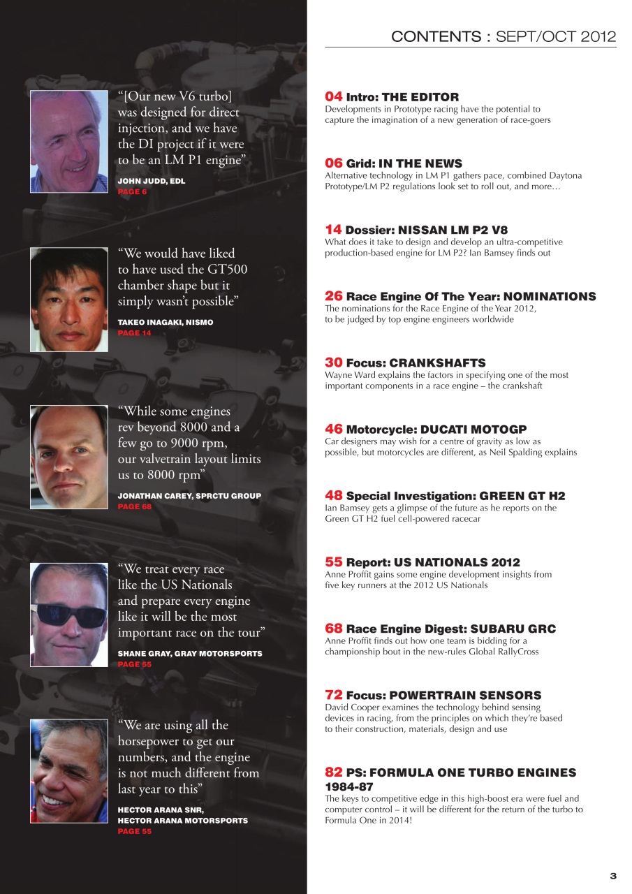 Race Engine Technology Preview Pages