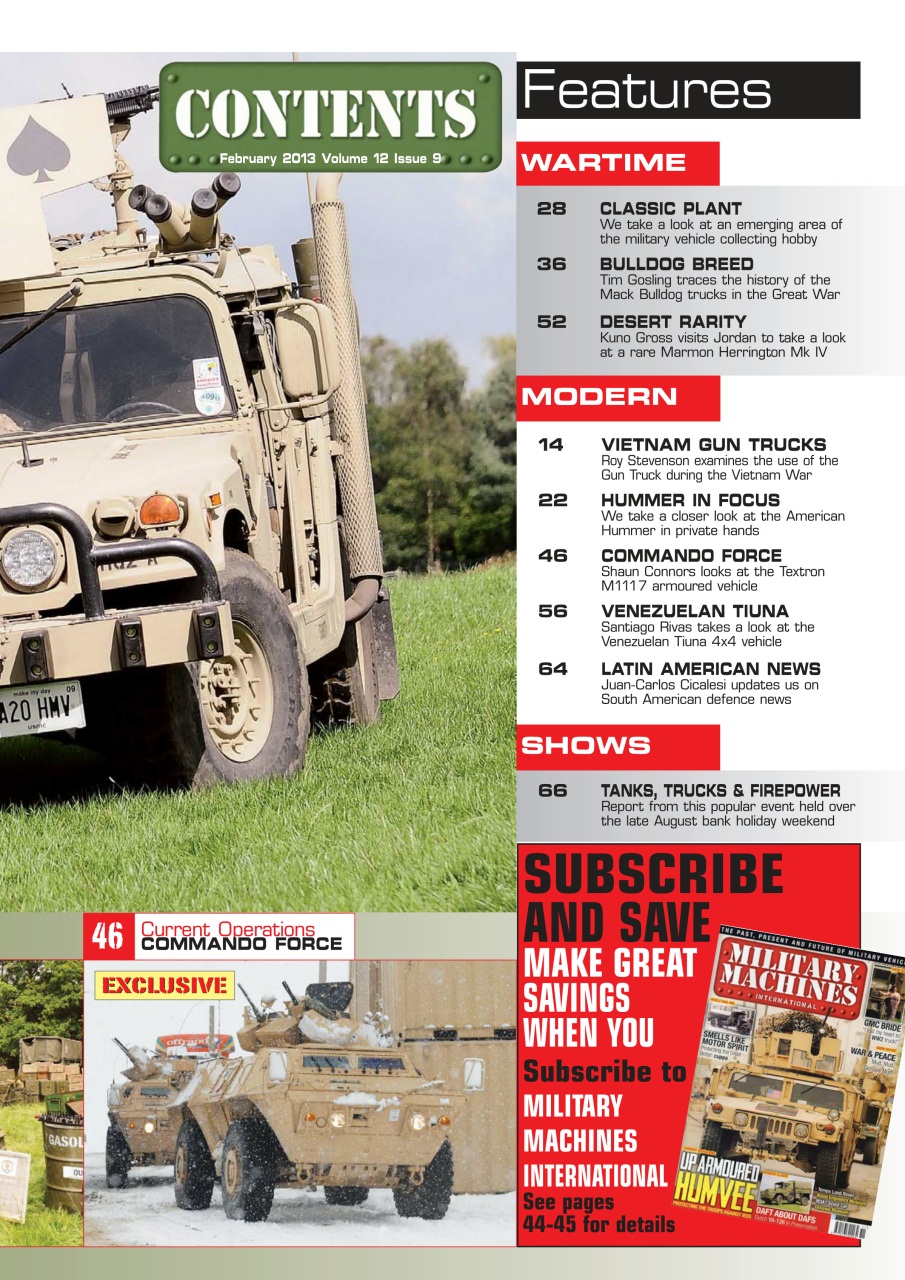 Military Machines International Preview Pages
