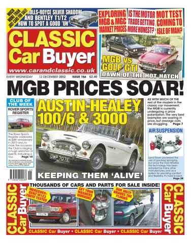 Classic Car Buyer issue CCB December 12 2012
