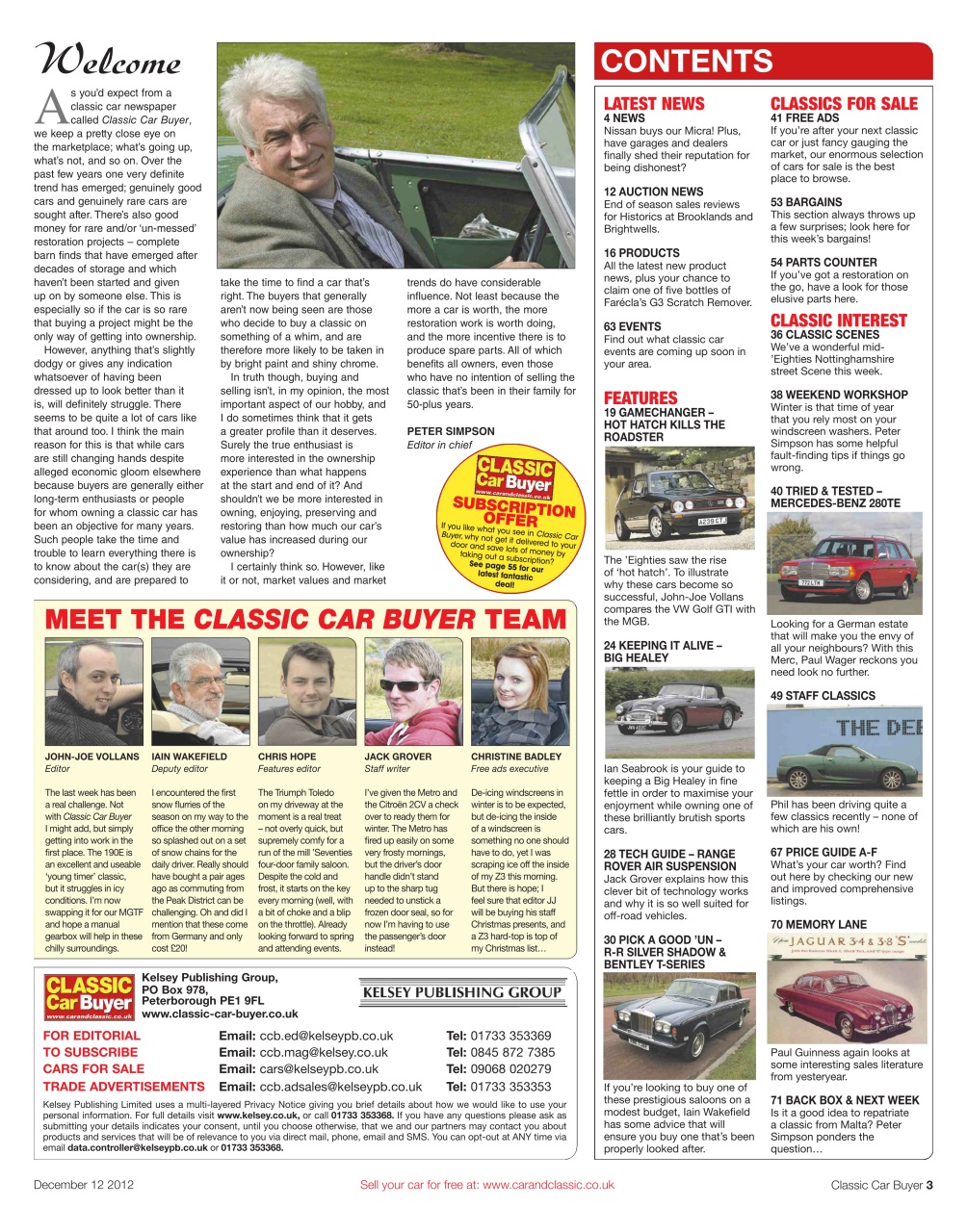 Classic Car Buyer Preview Pages