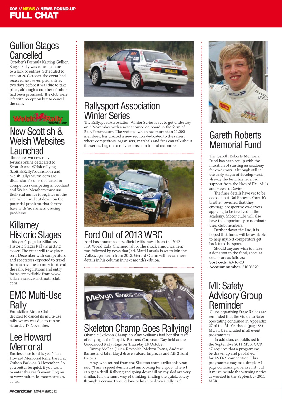 Pacenotes Rally magazine Preview Pages