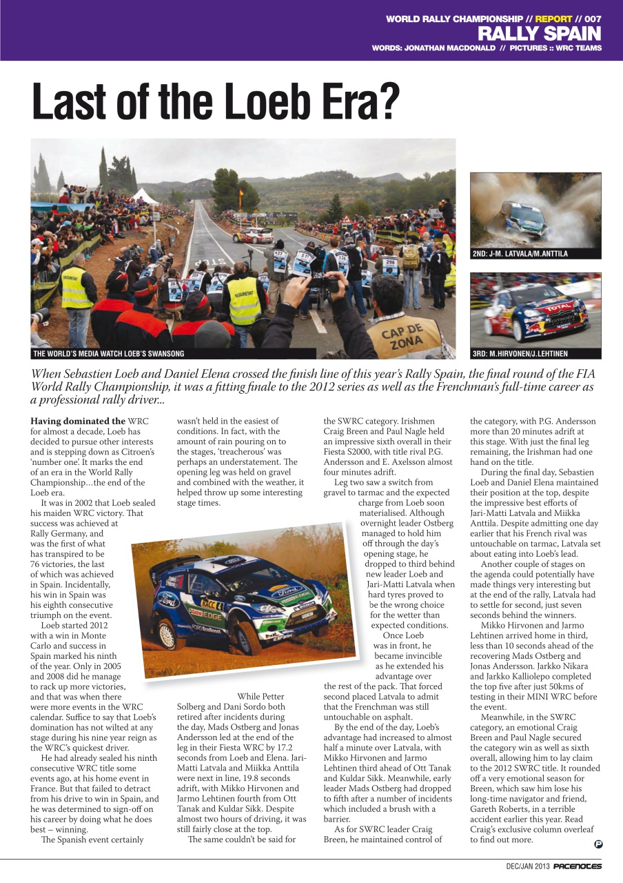 Pacenotes Rally magazine Preview Pages