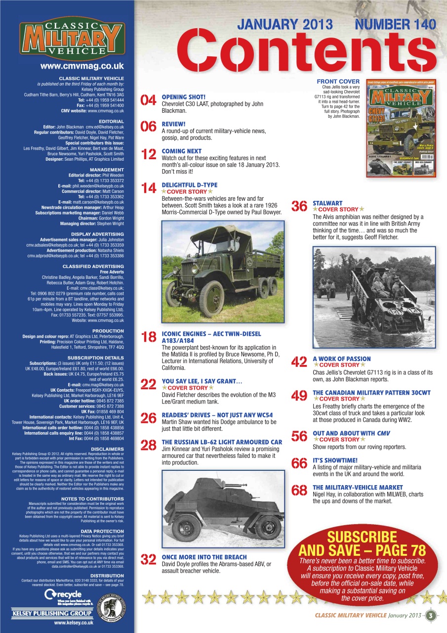 Classic Military Vehicle Preview Pages