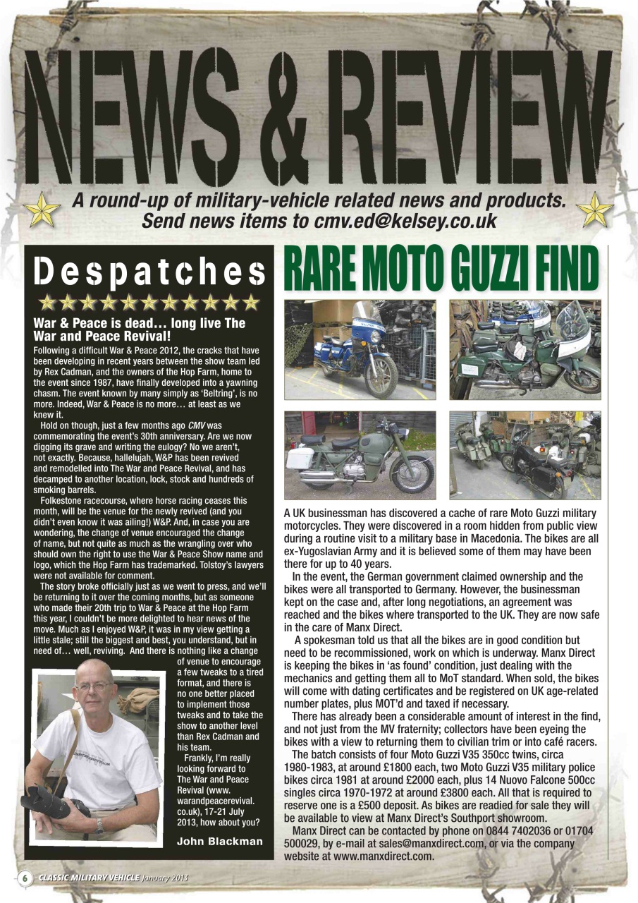 Classic Military Vehicle Preview Pages