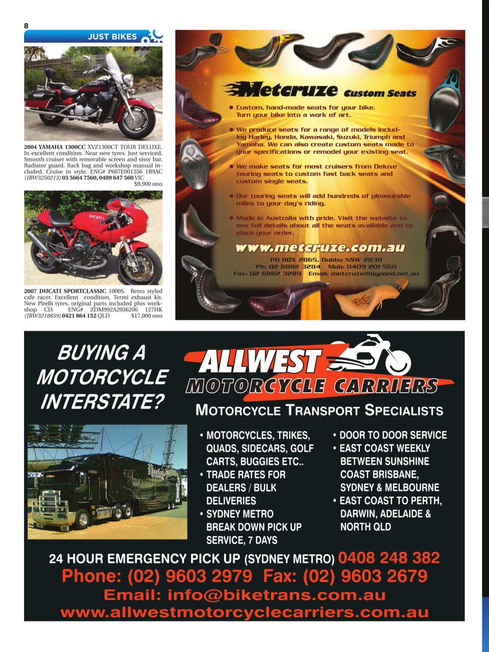 JUST BIKES Preview Pages