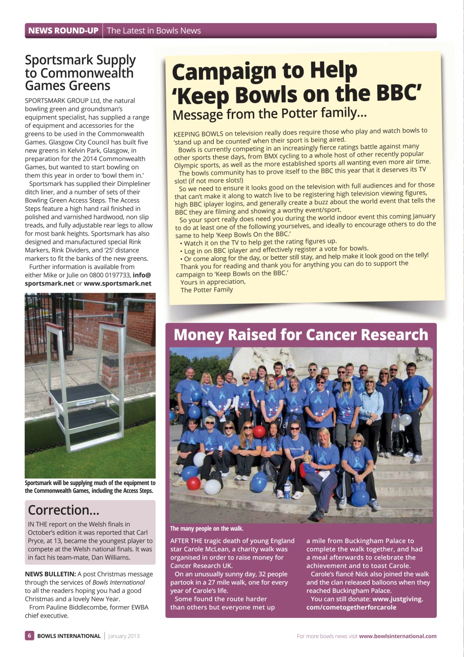 Bowls International Preview Pages