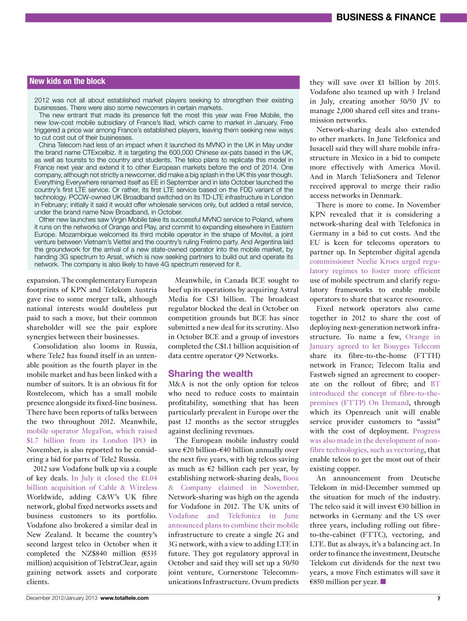 Total Telecom Preview Pages