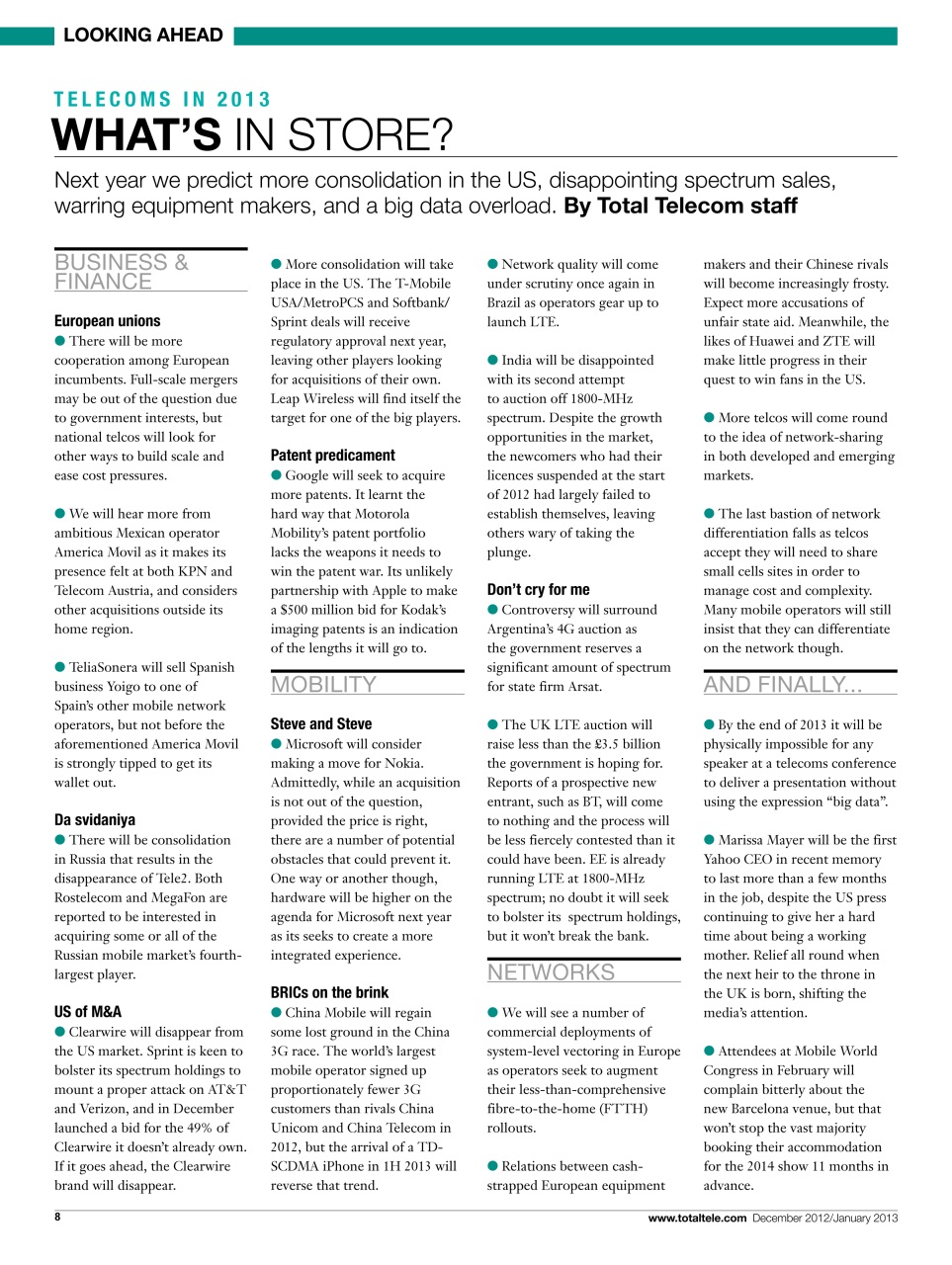 Total Telecom Preview Pages