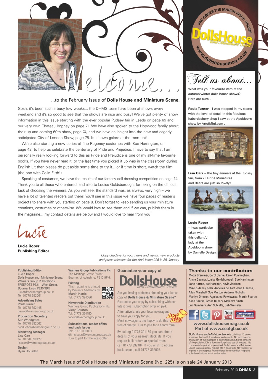 Dolls House and Miniature Scene Preview Pages