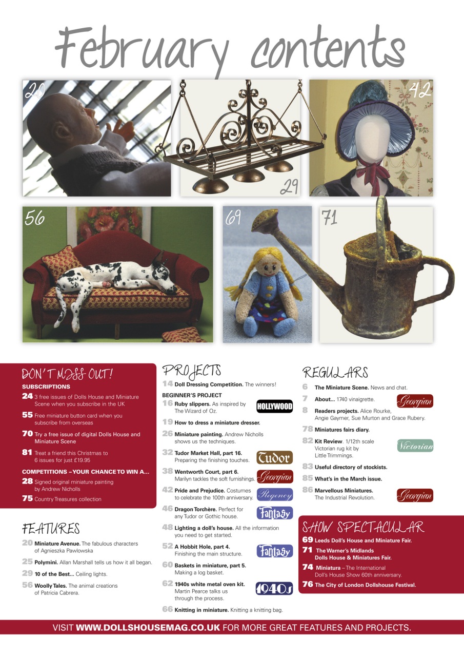 Dolls House and Miniature Scene Preview Pages