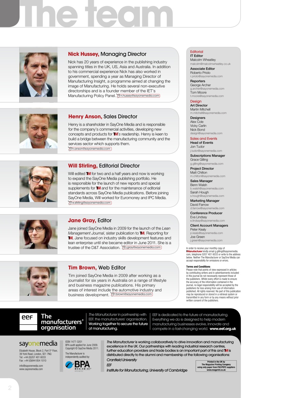 The Manufacturer Preview Pages