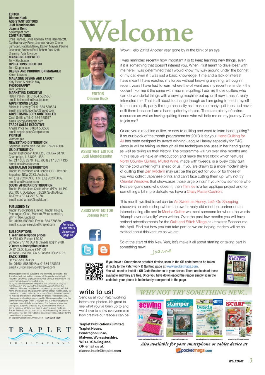 Patchwork and Quilting Preview Pages