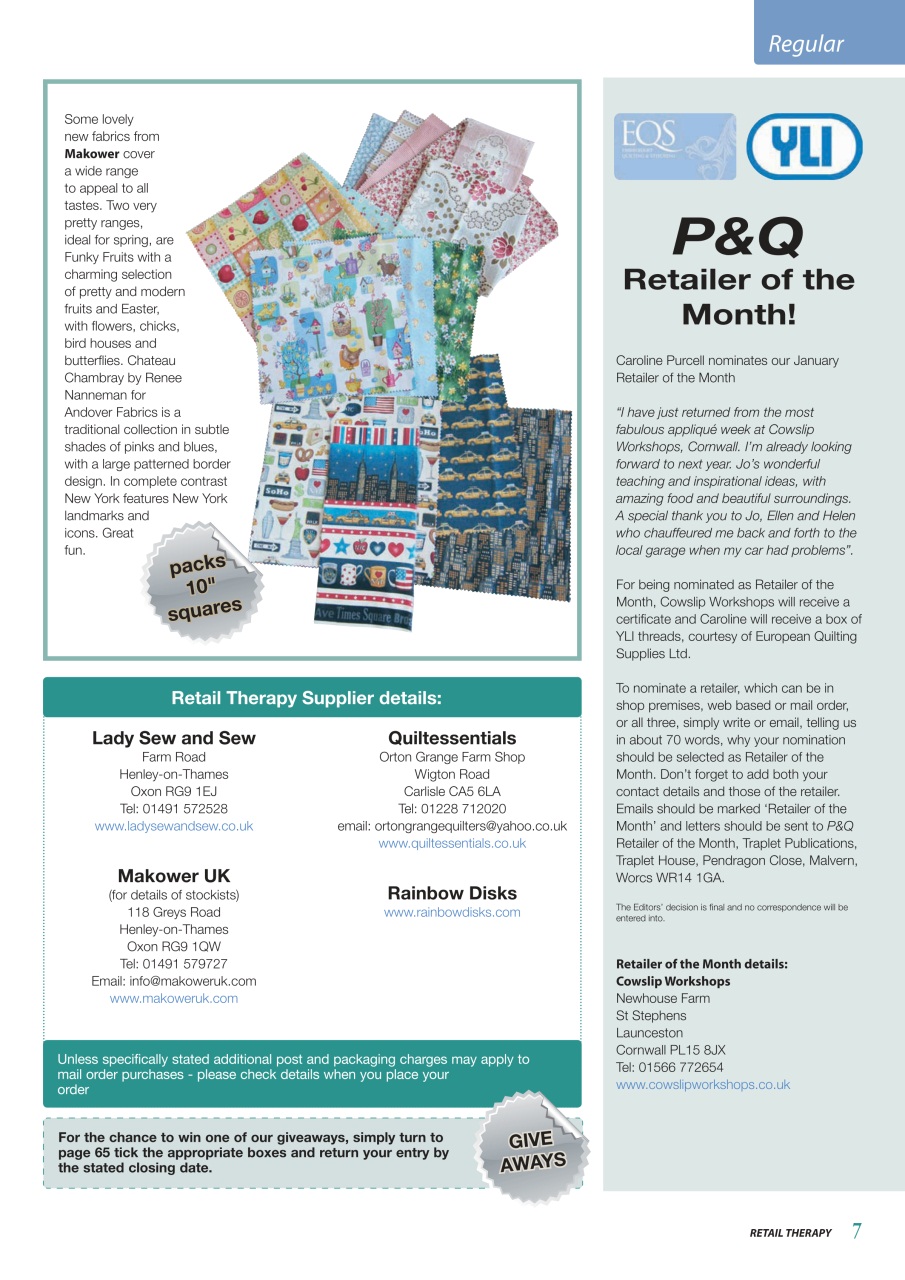Patchwork and Quilting Preview Pages