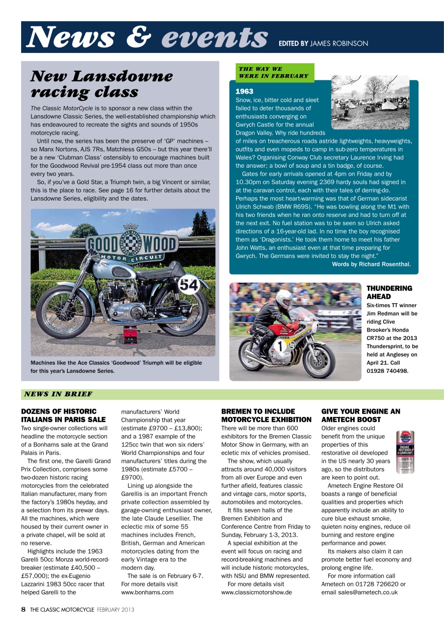 The Classic MotorCycle Preview Pages