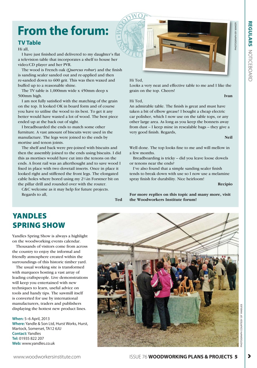 Woodworking Crafts Magazine Preview Pages