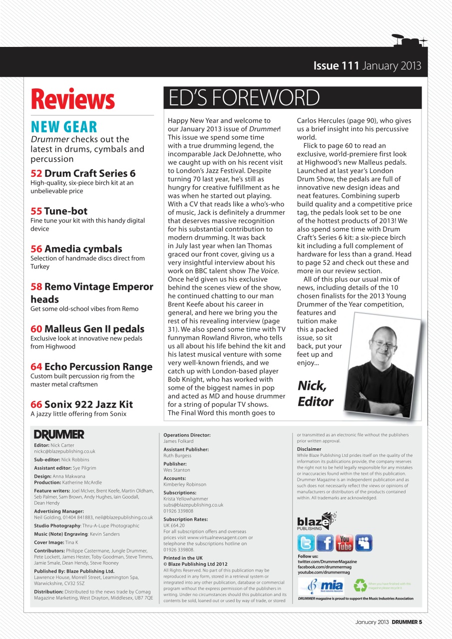 iDrum magazine: Never miss a beat Preview Pages