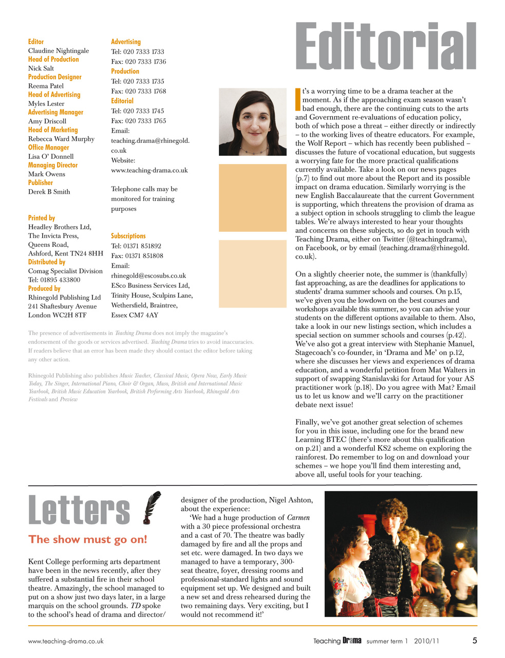 Drama and Theatre Preview Pages