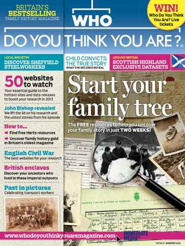 Who Do You Think You Are? issue January 2013